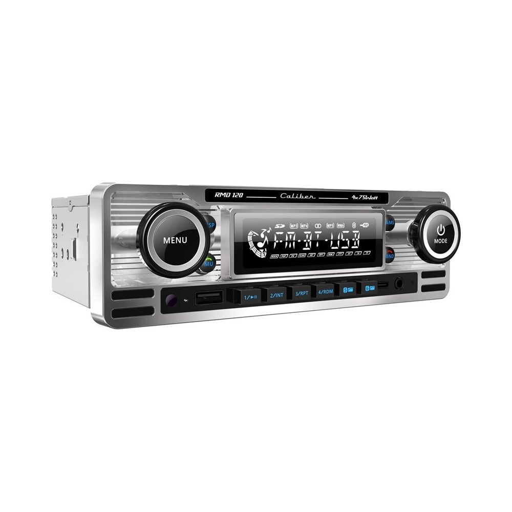 Caliber Retro Radio with Bluetooth - Chrome