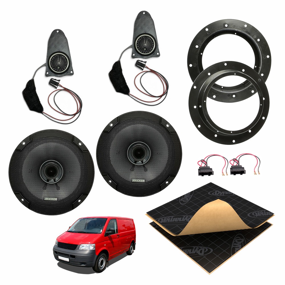 VW Transporter T5 (2003 - 2015) Component Speaker Upgrade Kit - Kicker CS