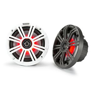 KA45KM654L KM Marine 6.5" (165 mm) Coaxial Speaker System with White & Charcoal LED Grills Main Image