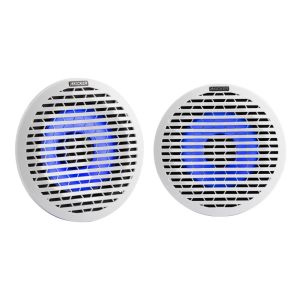 Kicker Marine 6.5" (165mm) Flush Mount Speakers with White & Silver Grills