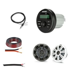 Kicker Audio KMC2 with 6.5" Coaxial Speakers Bundle