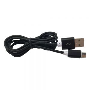 Braided Black Micro USB Cable - 1.5m