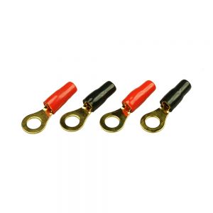 TE8RBR2 8awg RED & BLACK Ring terminals [qty 4] Main Image