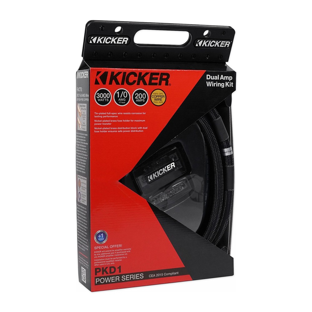 Kicker 1/0AWG 2-Channel Amp Power Kit