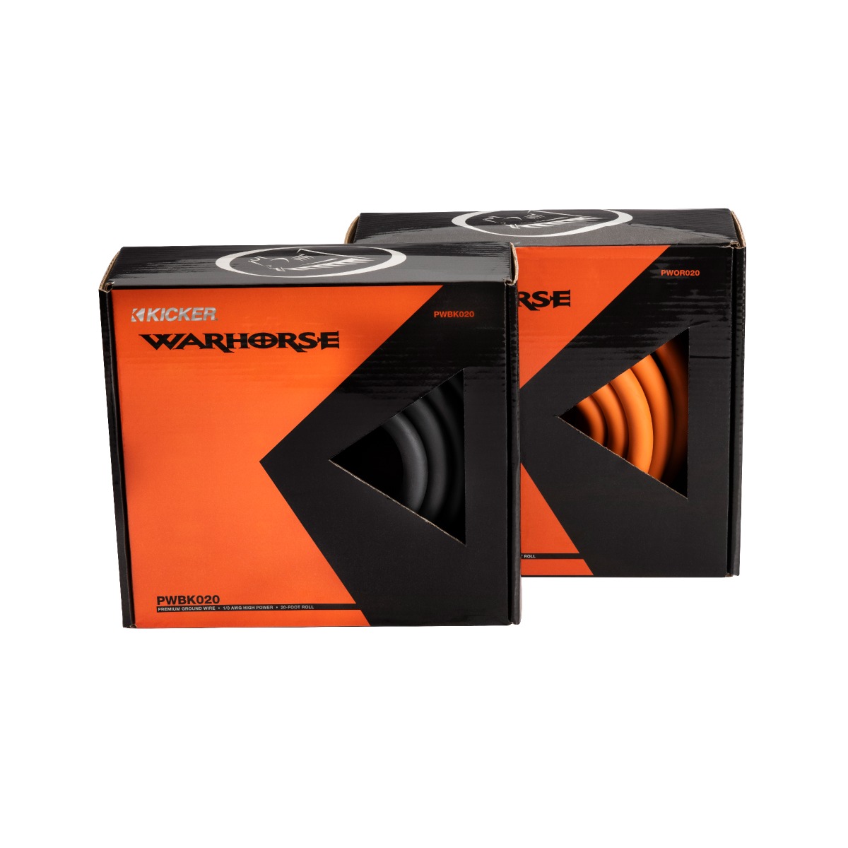 Warhorse 1/0 AWG Premium OFC Orange Power Cable - 20 ft / 6M